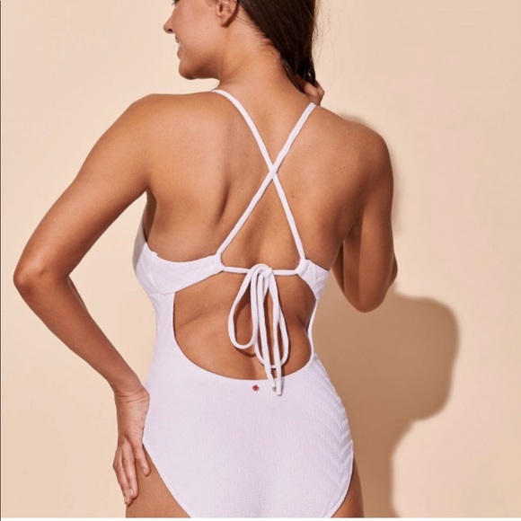 Red Carter Twilight Jennifer One Piece Swimsuit WHITE SZ SMALL BNWT - Picture 4 of 10